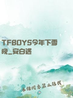 TFBOYS今年下雪晚