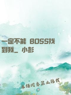 一定不能讓BOSS找到我