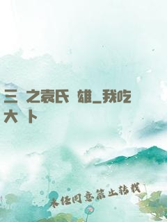 三國之袁氏梟雄