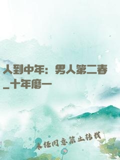 人到中年：男人第二春