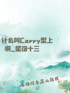 什么叫Carry型上單啊