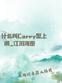 什么叫Carry型上單啊