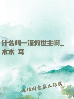 什么叫一流救世主啊