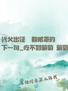 代父出征媽媽戴眼罩的下一句