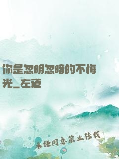 你是忽明忽暗的不悔時光