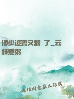傅少追妻又翻車了