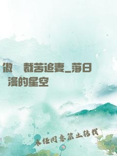 傲嬌總裁苦追妻