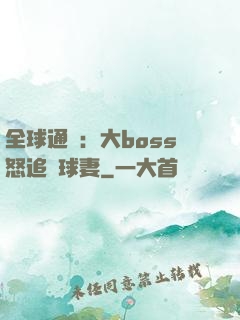全球通緝：大boss怒追帶球妻