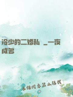 冷少的二婚私寵