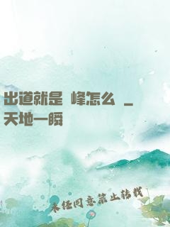 出道就是巔峰怎么辦