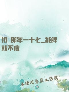 初戀那年一十七