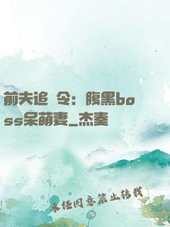 前夫追緝令：腹黑boss呆萌妻