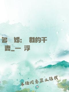 名門閃婚：總裁的千億寵妻
