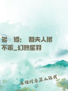 名門隱婚：總裁夫人狠不乖