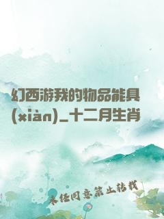 夢幻西游我的物品能具現(xiàn)