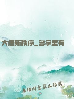 大唐新秩序