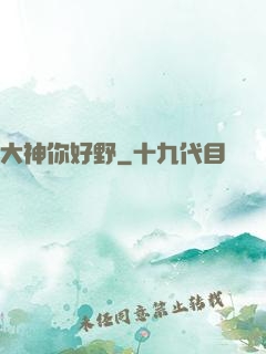 大神你好野