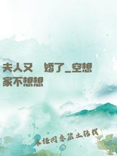夫人又鬧離婚了