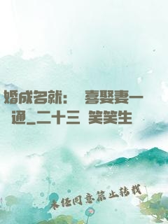 婚成名就：歡喜娶妻一點通