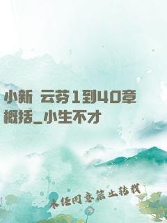 小新與云芬1到40章概括