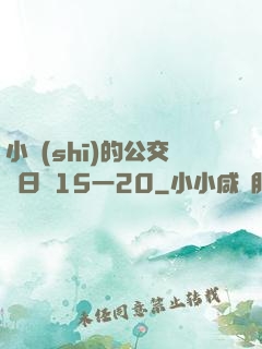 小詩(shī)的公交車日記15一20