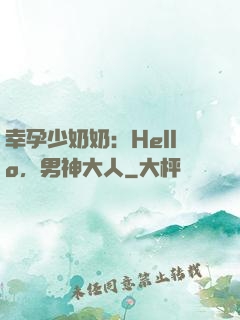 幸孕少奶奶：Hello，男神大人