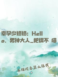 幸孕少奶奶：Hello，男神大人