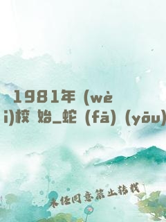 從1981年衛(wèi)校開始
