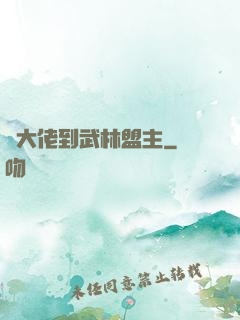 從大佬到武林盟主