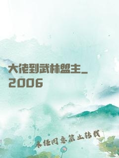 從大佬到武林盟主