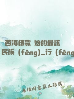 從西海情歌開始的最炫民族風(fēng)