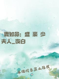 愛妻如命：盛寵豪門少夫人