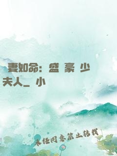 愛妻如命：盛寵豪門少夫人