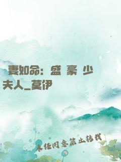愛妻如命：盛寵豪門少夫人