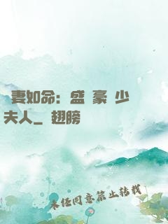 愛妻如命：盛寵豪門少夫人