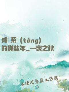 成為系統(tǒng)的那些年
