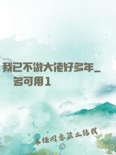 我已不做大佬好多年