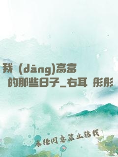 我當(dāng)高富帥的那些日子