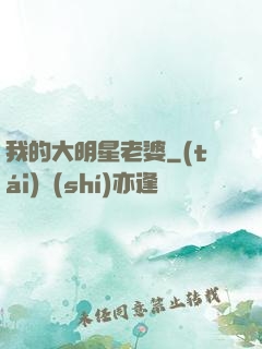 我的大明星老婆
