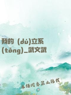 我的獨(dú)立系統(tǒng)