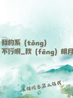 我的系統(tǒng)不行啊
