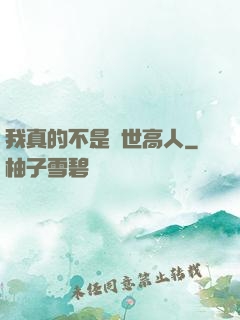 我真的不是絕世高人