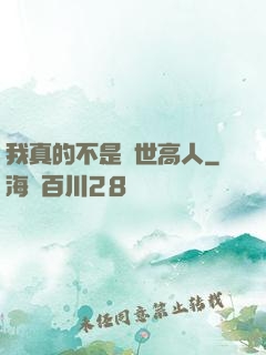 我真的不是絕世高人