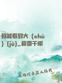 我能看到大數(shù)據(jù)