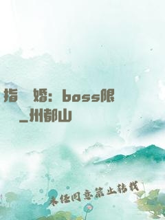 指爾為婚：boss限時愛