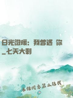 日光微暖：我曾遇見你