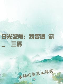 日光微暖：我曾遇見你