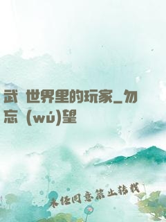 武俠世界里的玩家