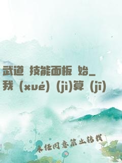 武道從技能面板開始