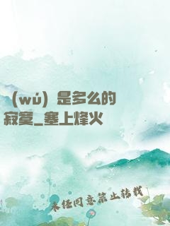 無(wú)敵是多么的寂寞